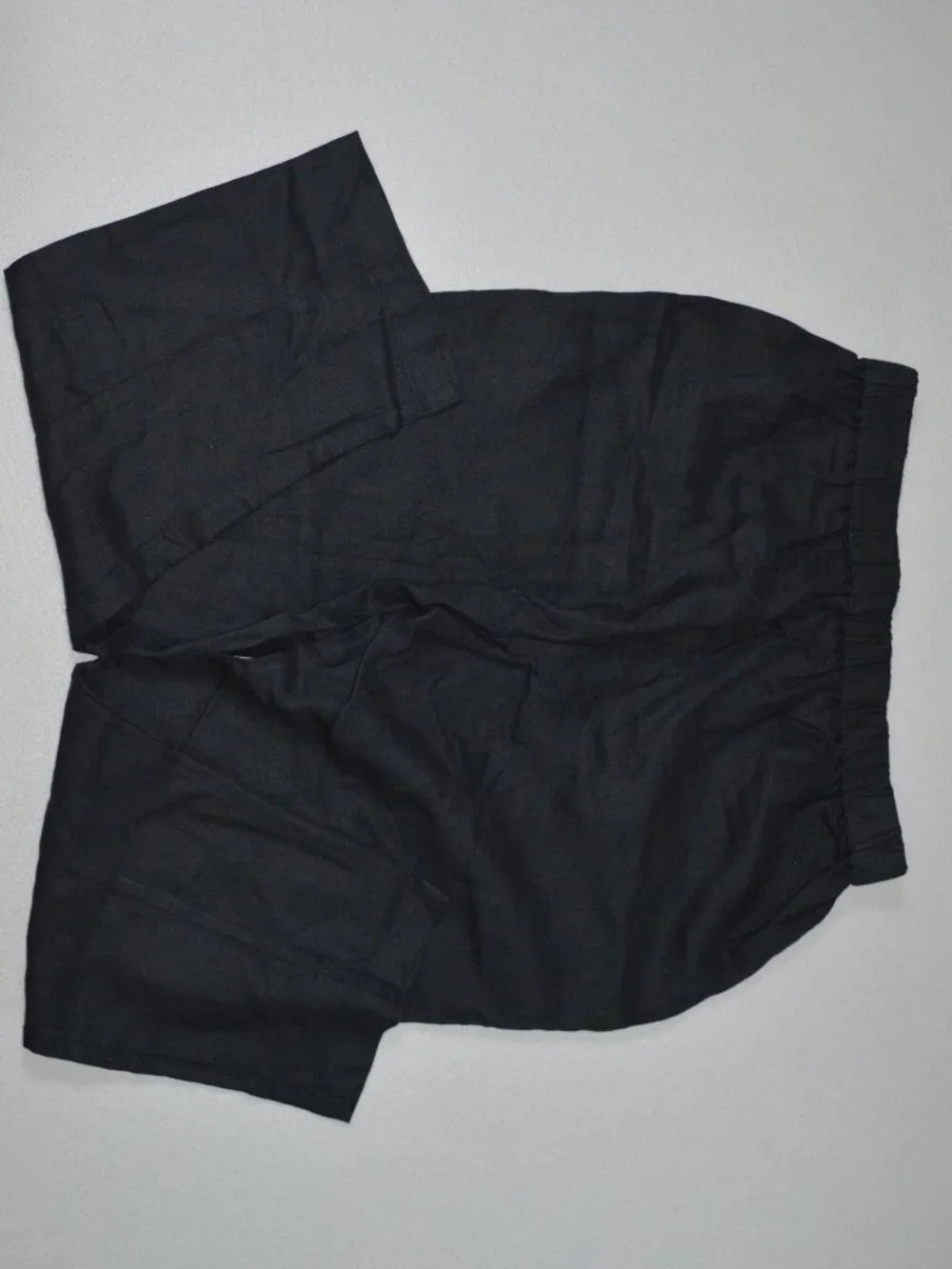 Quince 100% European Linen Tapered Ankle Pants Black M NWT